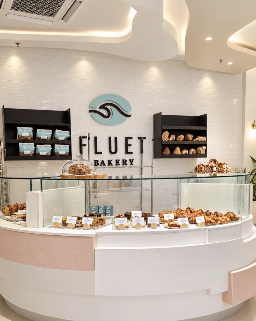 The Fluet Bakery counter with fresh pastry